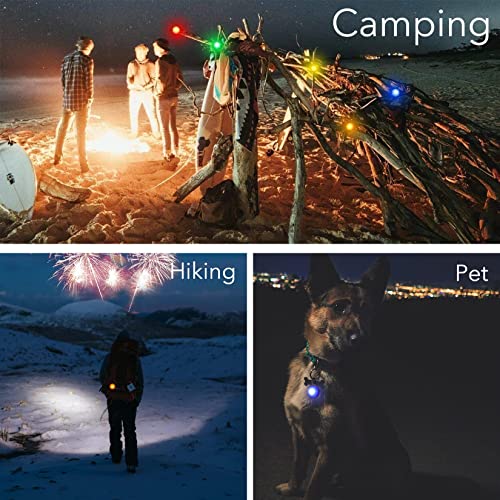 Homeet 6 Stück Hunde Sicherheits Blinklicht Clip-On LED Leuchtanhänger Haustier Leuchthalsband mit 3 Blinkmodis Sicherheitslicht für Hund Sicherheit
