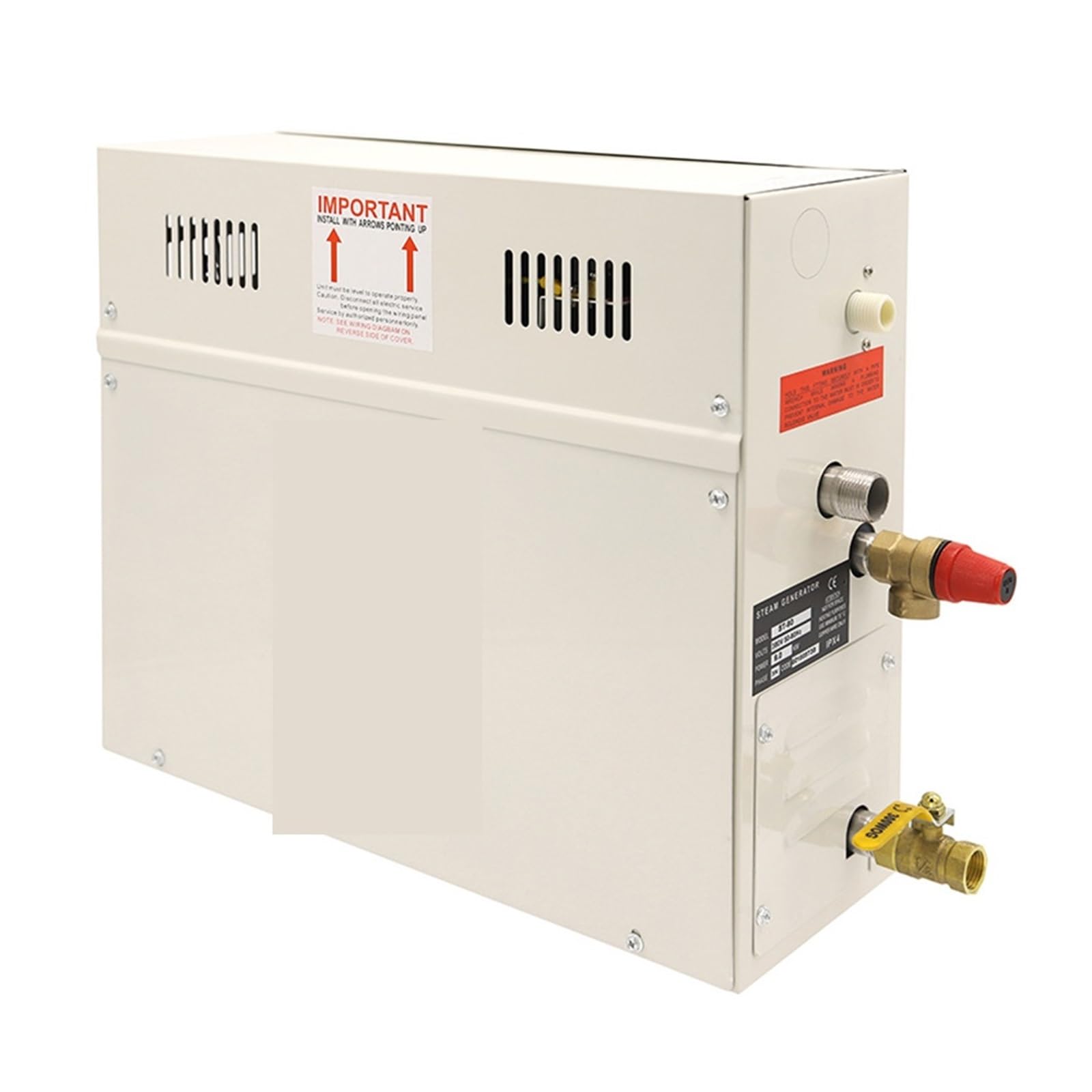 Generatore di vapore, generatore di vapore da 9 kW per doccia 380 V, macchina a vapore per uso domestico, attrezzatura per sauna, bagno turco, SPA, doccia a vapore con controller digitale (380 V)