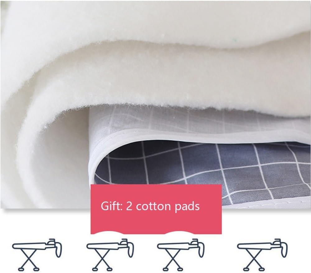 Green Ironing Board Cover and Pad 12×36in 13×39in 13×43in 15×48in Replacement Ironing Board Cover Iron Board Cover Accessories，Elastic Edges Easy Fit(Pink,100x35cm/39x13in)
