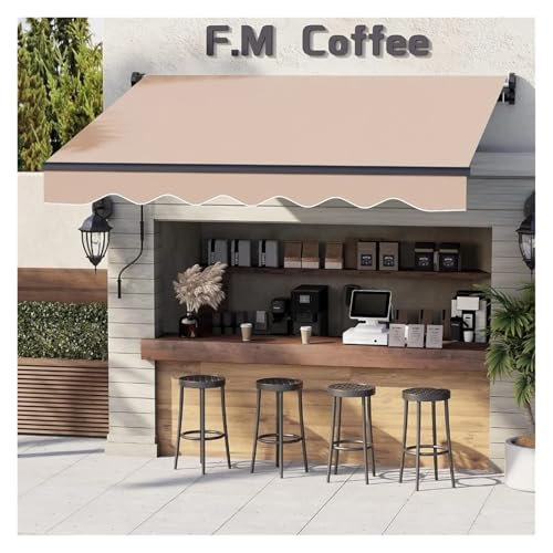 Auvent de terrasse rétractable 2.4x2.1m store bleu foncé - 3