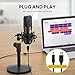 MAONO USB Microphone Kit 192KHZ/24BIT AU-A04T PC Condenser Podcast Streaming Cardioid Mic Plug & Play for Computer, YouTube, Gaming Recording