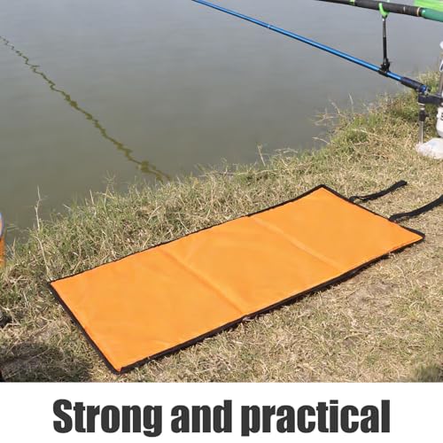 Alfombrilla para desenganchar carpas plegable y tapete de pesaje naranja 5