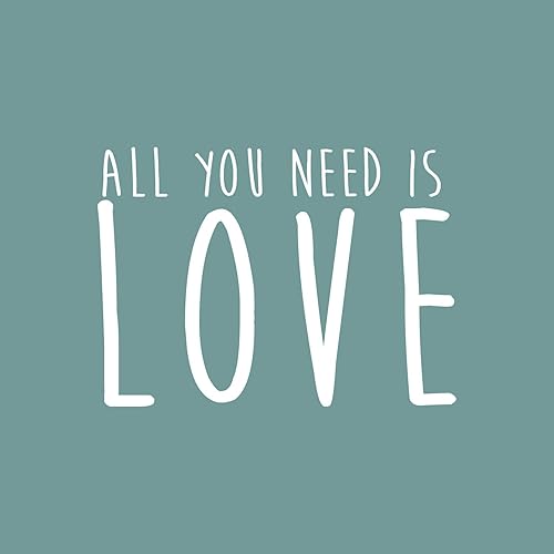Miniatura 4 de Calcomanía de vinilo para pared de dormitorio de marido y esposa - All You Need is Love - 16 x 23 pulgadas - Decoración del hogar, cita de amor,