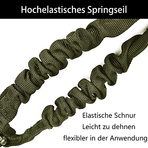 REDAPRIC 1 Punkt Sling Riemen für Gewehr einstellbare Flexible Schnellspanner EIN Punkt Gewehr Riemen langlebig Riemen mit Metallhaken für Outdoor-Sportarten (grün)