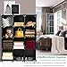 TomCare Cube Storage 12-Cube Bookshelf Closet Organizer Storage Shelves Shelf Cubes Organizer Plastic Book Shelf Bookcase DIY Square Closet Cabinet Shelves for Bedroom Office Living Room, Black
