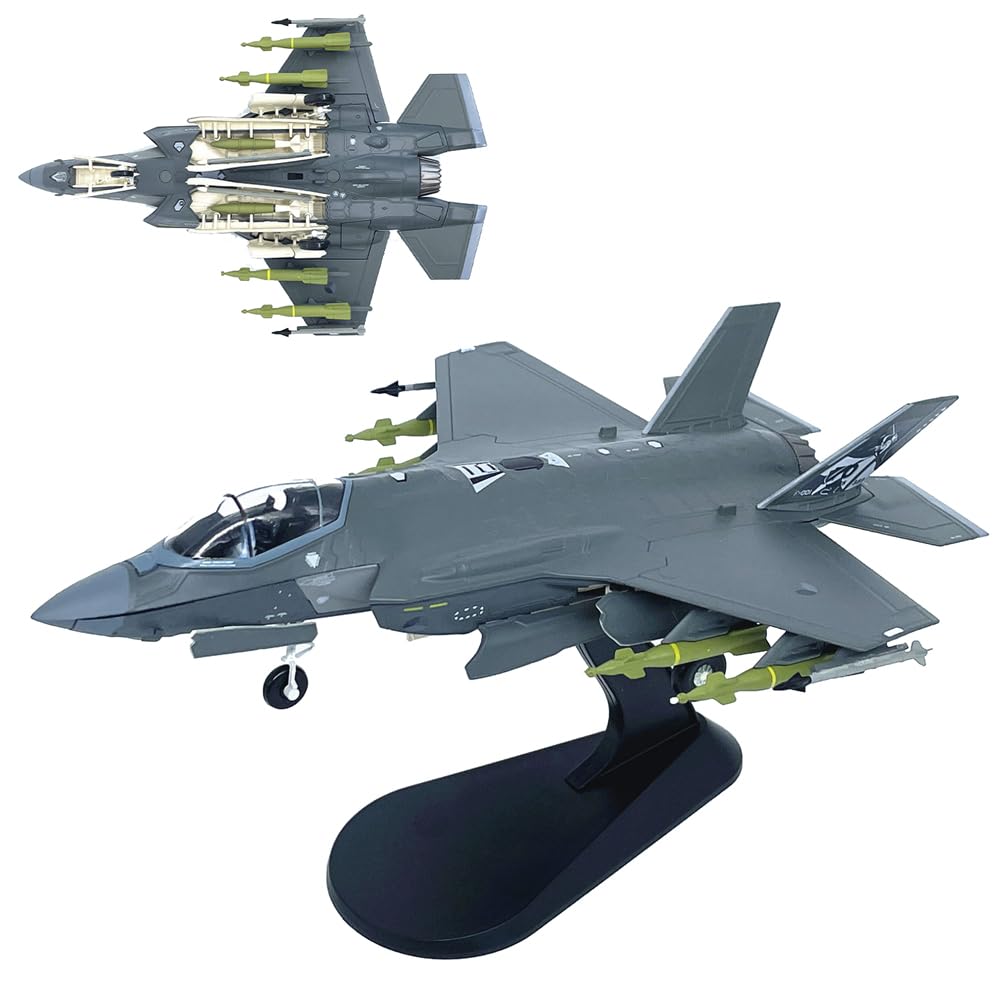 Modelo de caza F-35 Lightning II a escala 1/72, avión militar fundido a presión de metal para colección de exhibición (F-35A (modo bestia F-001))
