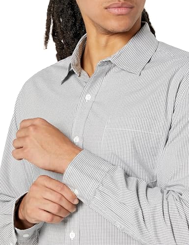 Image of Amazon Essentials Men's Regular-Fit Long-Sleeve Casual Poplin Shirt, Button Front, Business Casual, Collared