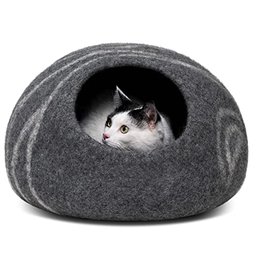 MEOWFIA Cat Cave – Premium Felt Cat Bed for Indoor