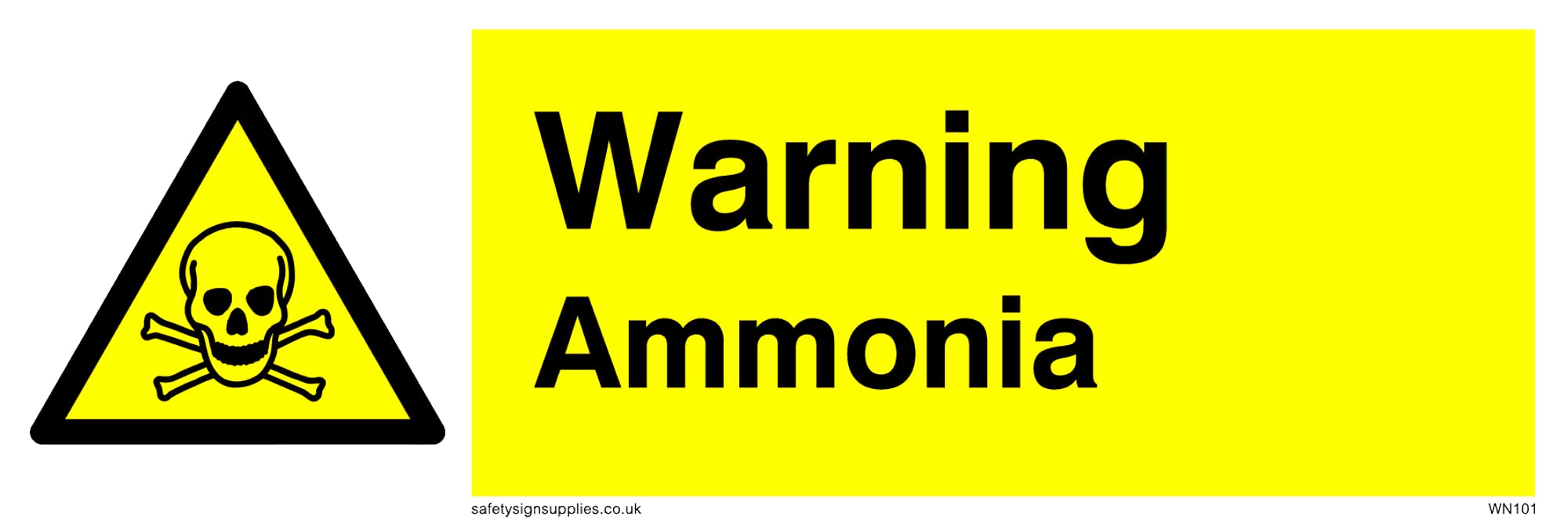 Pack of five - Ammonia Sign - 150x50mm - L15