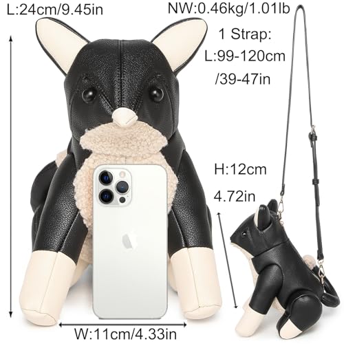 Image of Women PU Leather Unique Novelty Animal Shape Detachable Strap Crossbody Shoulder Bag Handbag Purse for Girls