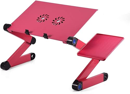 Soporte plegable para laptop, mesa de aluminio para cama y sofá, escritorio de regazo ajustable, soporte portátil para cuaderno, bandeja de
