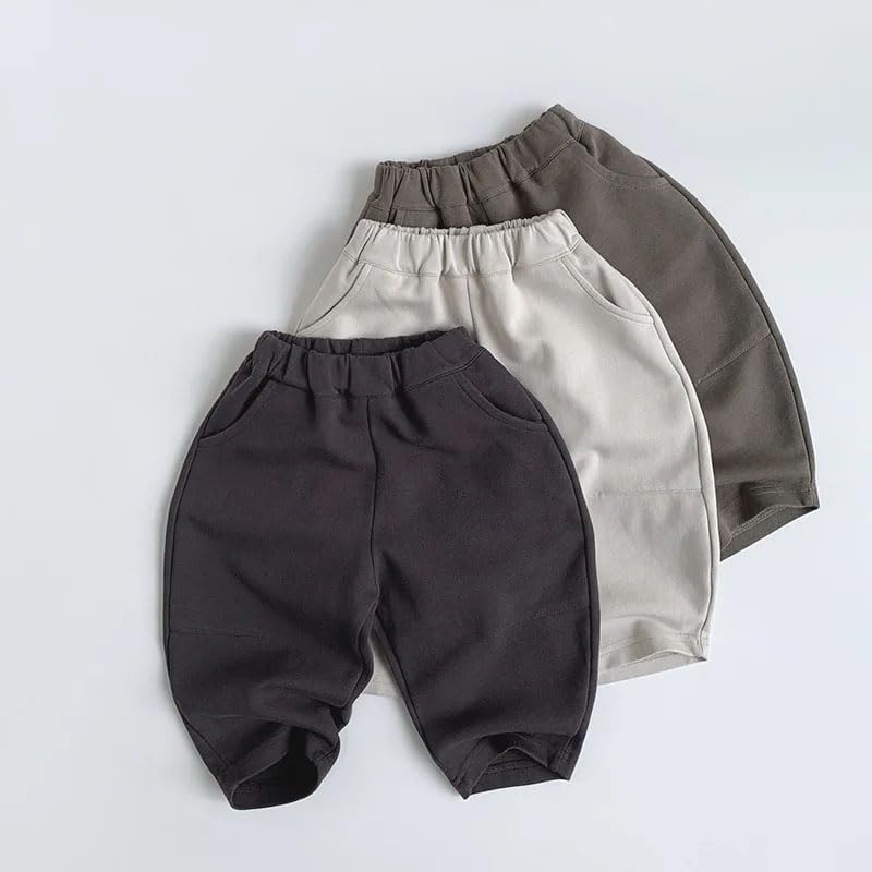 Dninmim Kids Knit Casual Pants Wide Leg Capris for Boys and Girls Trendy Loose Fit Pants4