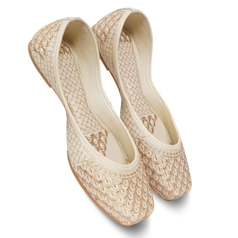 Image of DFR Women Juti | Embroidered Rajasthani Mojari Girls Shoe