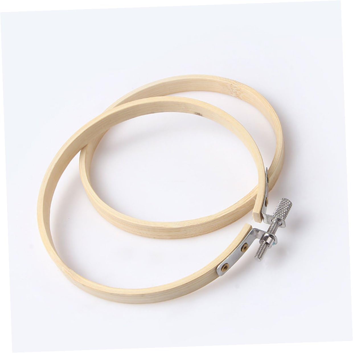 Healeved Set 10 Pezzi Telaio per Ricamo in Bambù Phyllostachys Pubescens, Anelli per Punto Croce, Fissaggio Tessuto Stretto, per Ricamo Manuale e Decorazioni da Parete