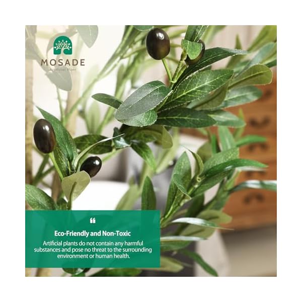 Mosade artificial olive tree 10 feet fake olive plant and handmade seagrass basket perfect tall faux topiary silk tree for indoor entryway decor home office gift  urban country home decor