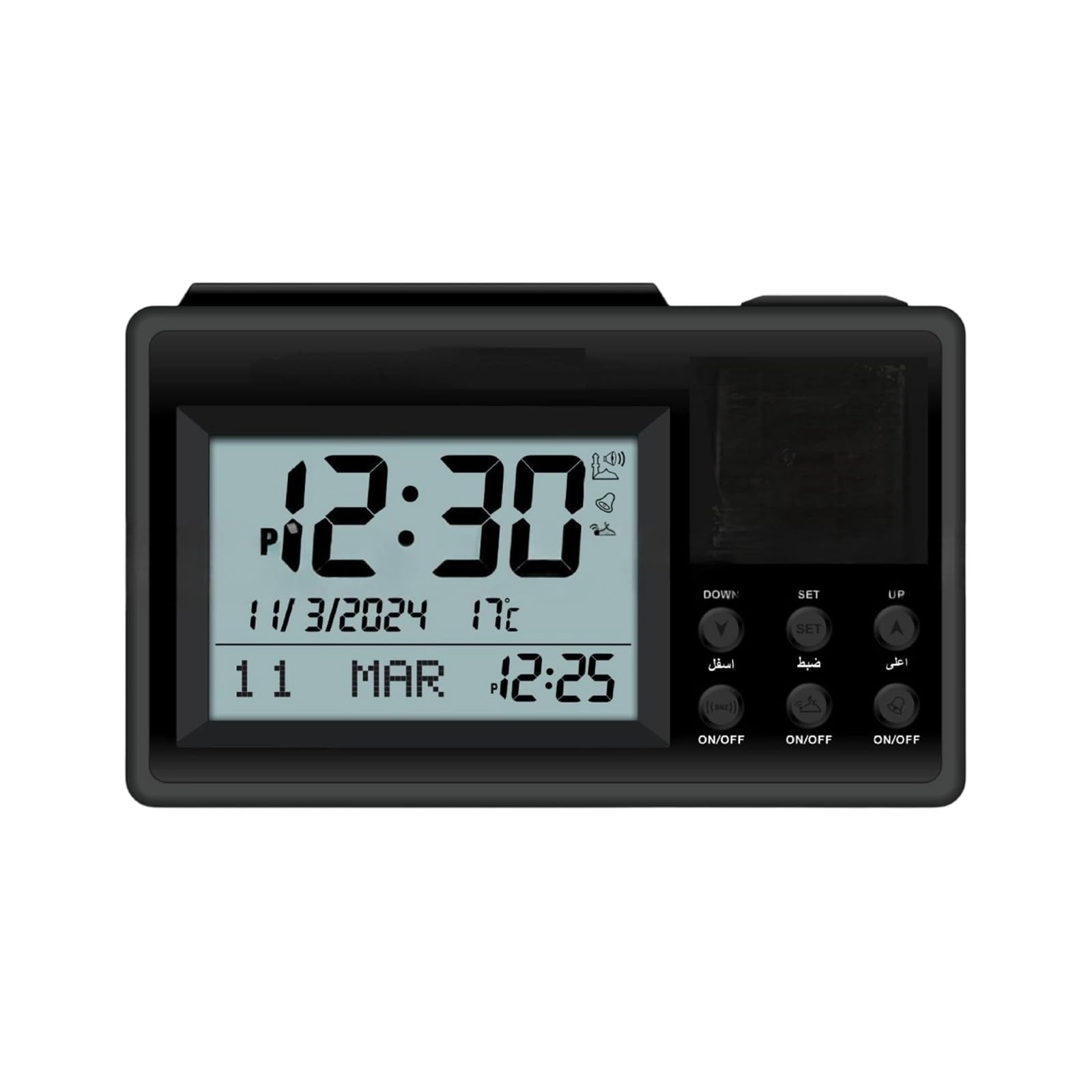 Reloj Azan digital de mesa para controlar la temperatura de casa 7
