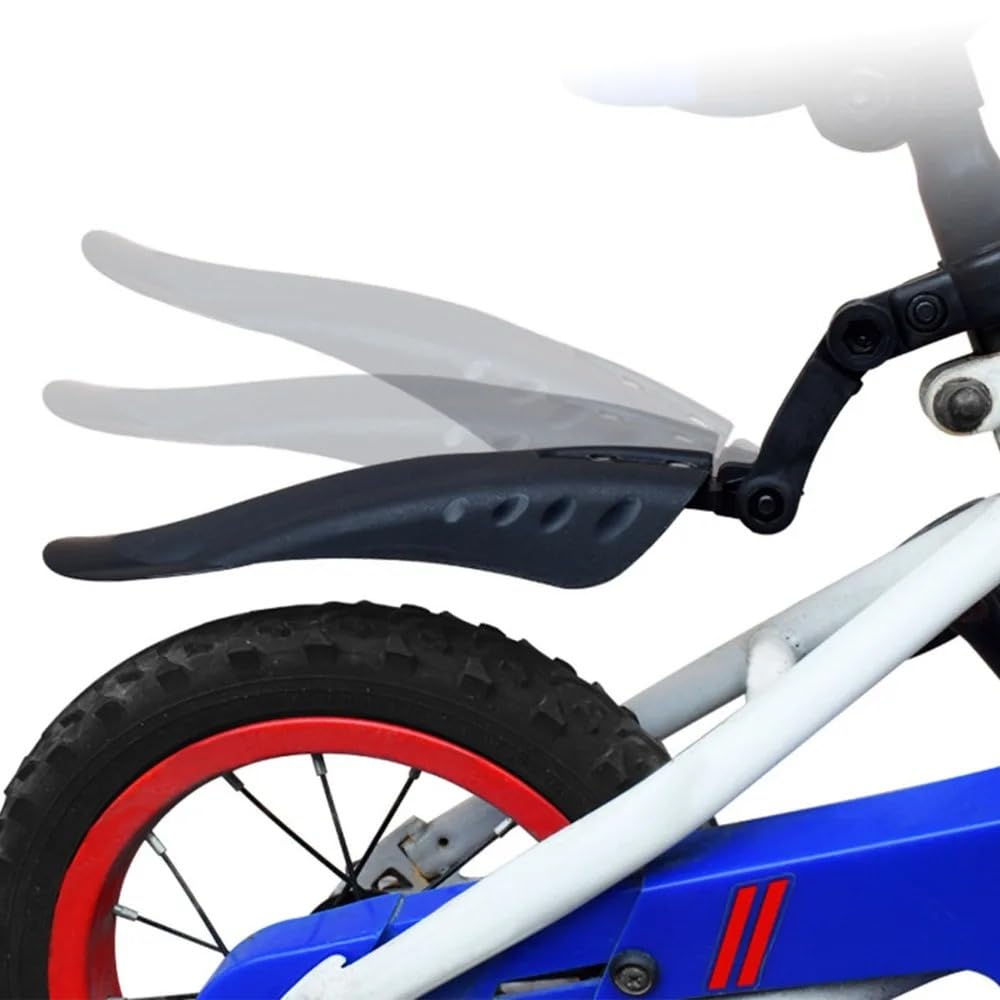 Parafango Set parafanghi per bici anteriori e posteriori parafango bici | Nero regolabile antipioggia per biciclette da 12/14/16/18/20 pollici 2 pezzi