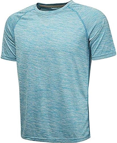 Little Beauty Men's Dry-Fit Moisture Wicking Sport Short Sleeve T-Shirt Light Blue XL