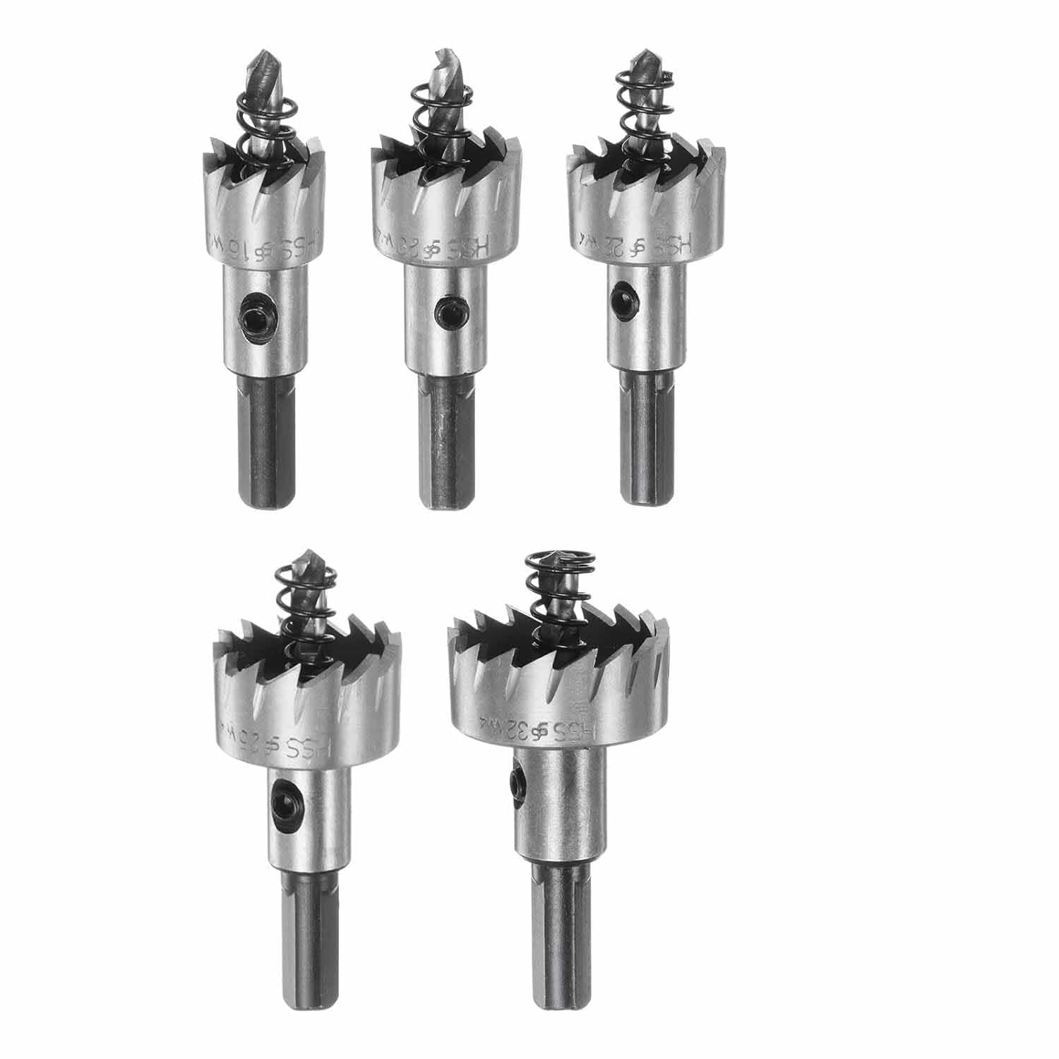 UPTODATETOOLS 5pcs Hole Saw Kits 16mm 20mm 22mm 25mm 32mm High Speed Steel (HSS) Drill Bits Set Cutters for Stainless Steel Aluminum Alloy Plastic (B0D7PZGVM2) Amazon Price History, Amazon Price Tracker