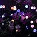 Lampes solaires de jardin, lampe solaire luciole pour pelouse - Lampe de sol étanche à LED pour terrasse, cour, parterre de fleurs (boule multicolore)