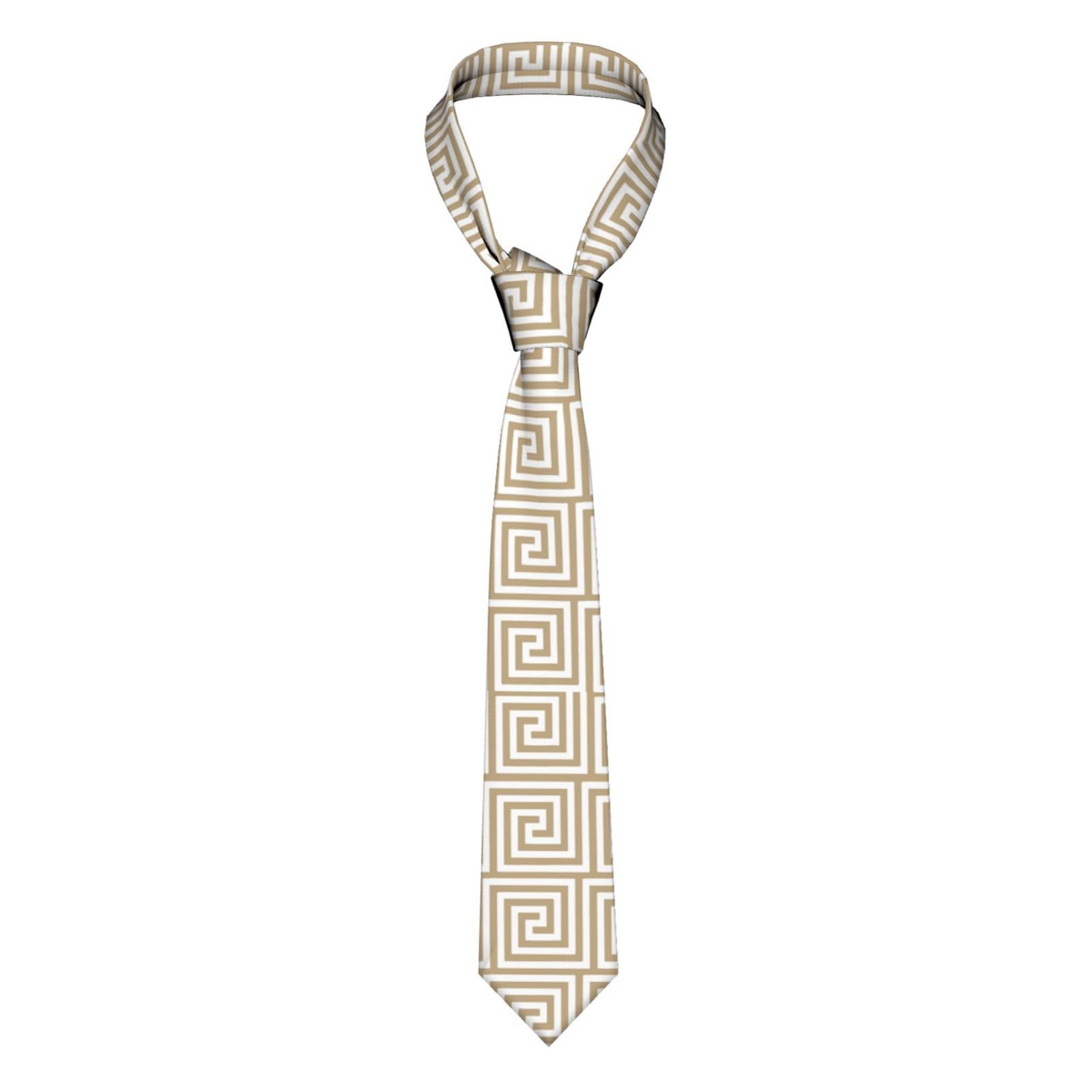 EBCUSTOMT Corbata de cuello para hombre, diseño de llave marrón, color blanco, para bodas, fiestas, negocios, ver fotos, Taille unique