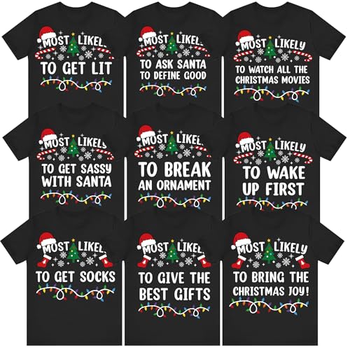 Most Likely and Custom Christmas Shirt, Funny Xmas Group Tee, Family Christmas T-Shirt, Family Holiday Party