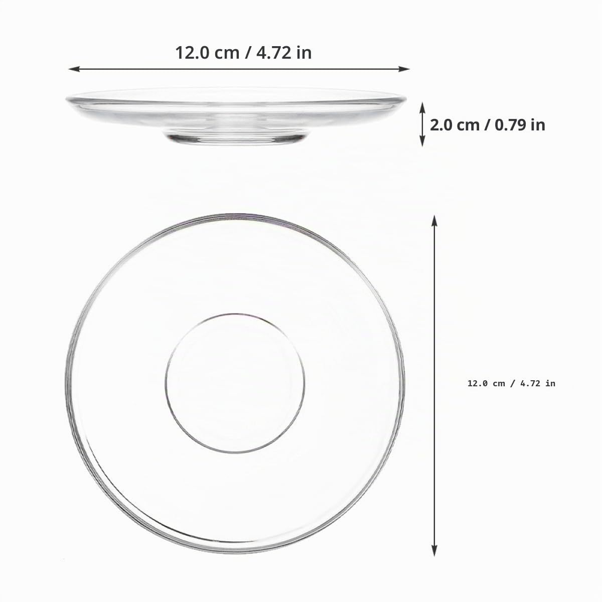 2 Platillos De Cristal Transparente Para Taza De Café Platos Redondos Para Aperitivos Y Postres Plato Pequeño Para Taza De Café Vajilla De Cristal Para Hogar Y Reuniones