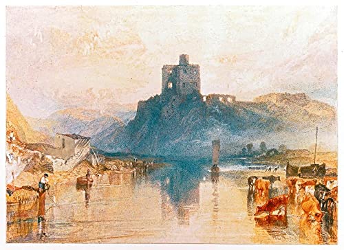 Affiche Toile Château de Norham reproduction impression d'art paysage 60x90cm