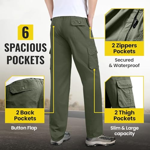 Adorlina Flex Cargo Pants for Men, Flexrover - Ultra Comfort Flex Fit Multi-Pocket Durable Pants, Casual Pant4