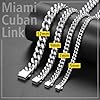 Men's Necklaces Mens Silver Chain Stainless Steel Necklace for Men Cuban Chain #5