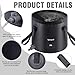 Spopal Collapsible Bucket with Handle 20L, Multifunctional Folding Water Container for Camping, Hiking, Traveling, Fishing, Laundry, Gardening, Waterproof, Durable, Lightweight (Black)