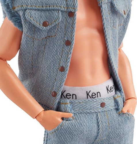 Muñeco Ken de colección Barbie The Movie en conjunto denim miniatura 4