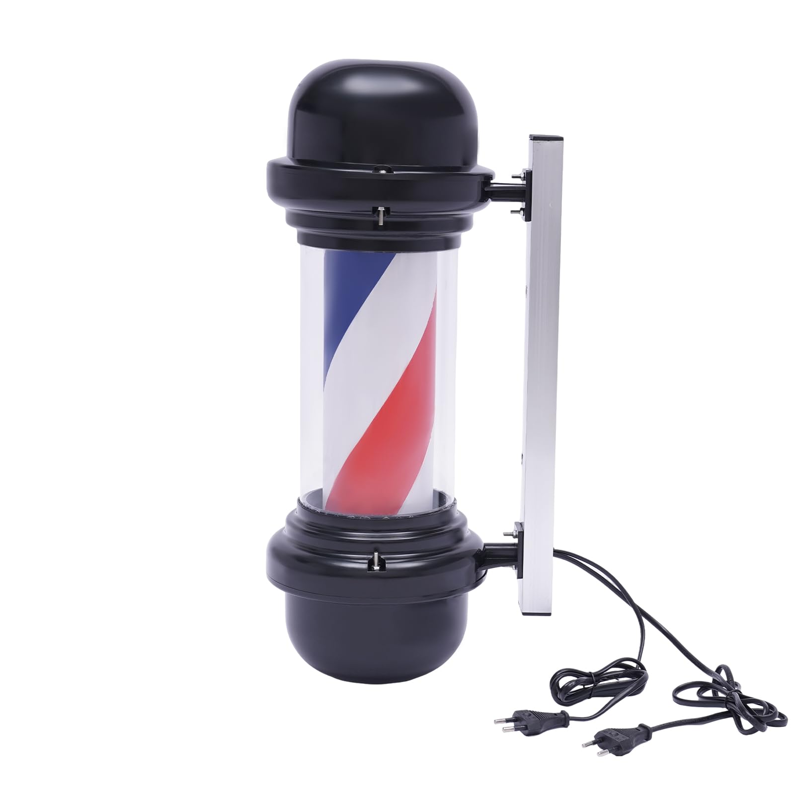 Salonlampe, LED-Friseurladen-Stablampe 20 Zoll, rot-weiß-blau Streifen, drehbar, für Friseursalon & Spa & Terrasse & Café