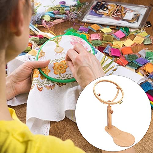 Support de broderie robuste en bois et cadre de point de broderie rotatif - 3
