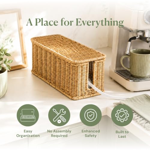 Cable-Management-Box-Handmade-Rattan-Cord-Organizer-for-Power-Strip-Open-Slots-Cord-Hider-for-Power-Strip-Router-USB-Hub-Registered-US-Design-Patent