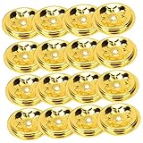 BESPORTBLE 16stücke Schwimmende Dochthalter Für Öllampen Metall-Platte Dochtbasisscheibe Schwimmende Dochtscheibe Zubehör Für Butterlampen Geeignet Für Ölbecher Und Buddhismus-zubehör