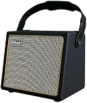Amplificateur de guitare acoustique, 30 Watt Bluetooth haut-parleur rechargeable Guitare acoustique portable avec effet chorus réverb,3 Entrées, noir