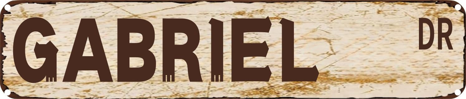 Vintage Tin Sign Retro Metal Wall Decor GABRIEL DR Rustic Aluminum Plaque for Home,Bar,Kitchen,Garage,Man Cave 4x16 Inch