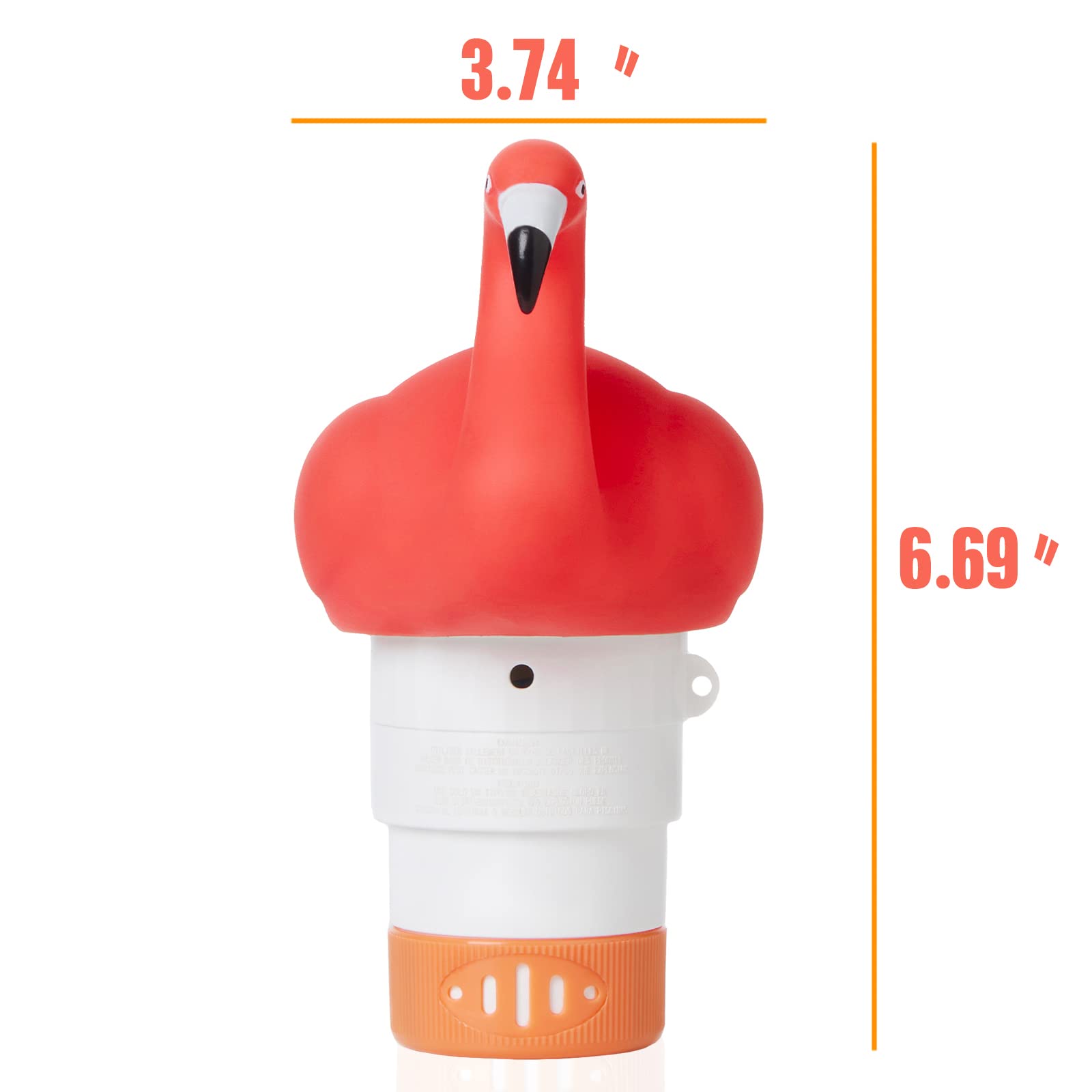 XY-WQ Flotador de cloro flamenco para pestaña de 1 pulgada solamente, dispensador de cloro flotante para piscina