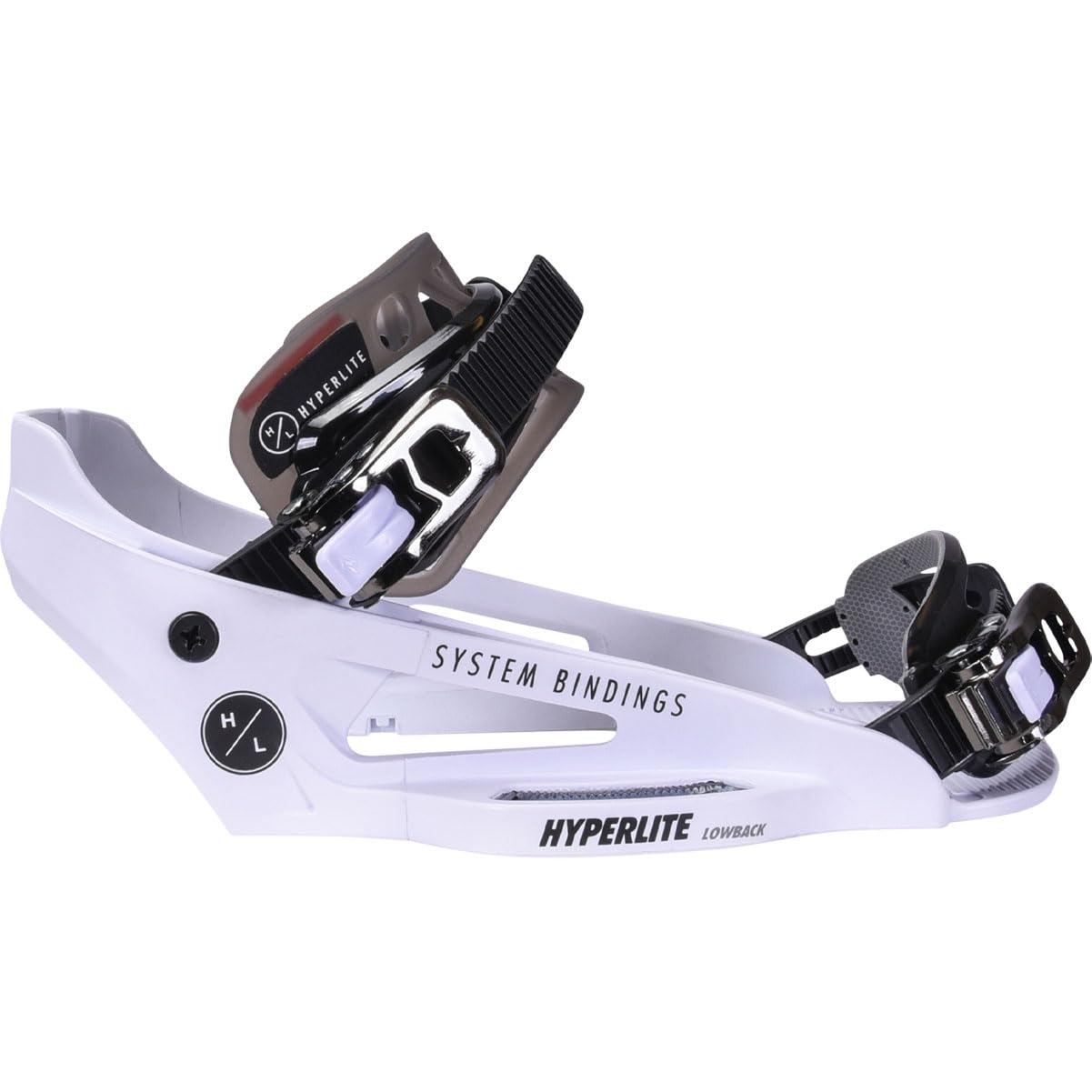 Hyperlite 2024 System Lowback Chassis Wakeboard Bindings - White 9/12 UK
