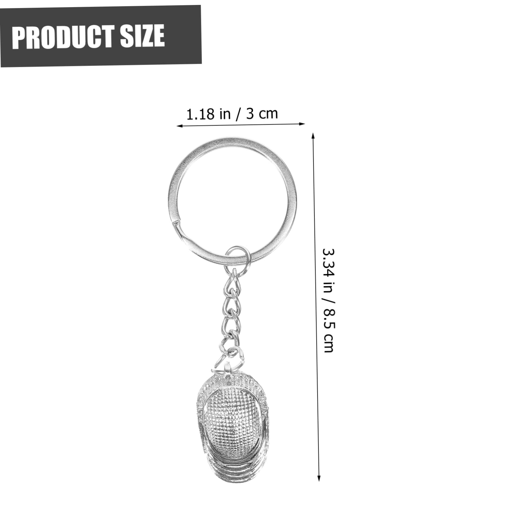 Happyyami Zaino Scherma Portachiavi Recinzione Metallo Portachiavi Liscio Comodo Decorativo E Pratico