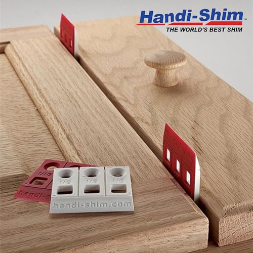 Image of Plastic Construction Shims & Spacers Variety Pack - Assorted 4 Thicknesses (1 /32, 1 /16, 1 /8, 1 /4-Inch) (40 Count)