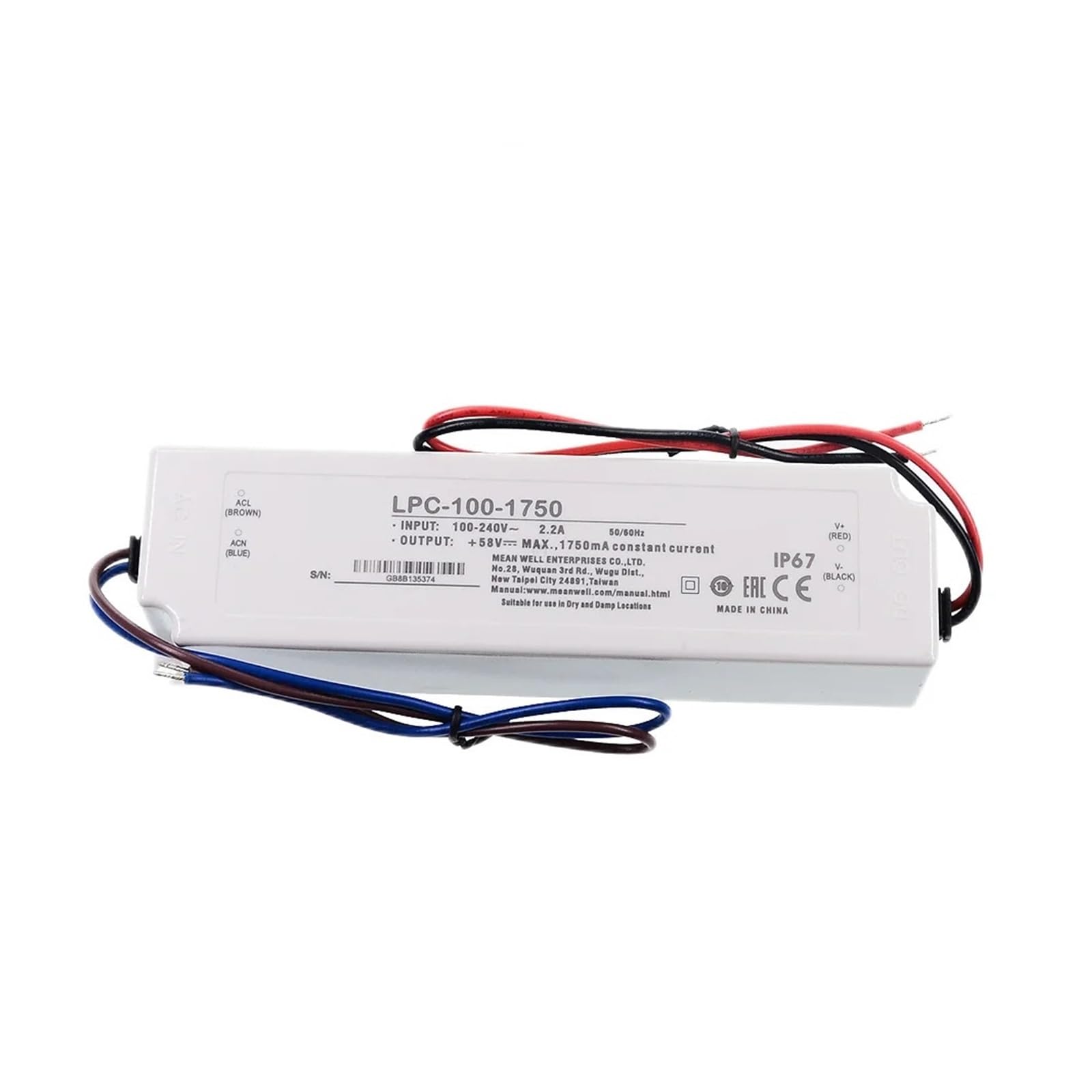 BRODEFUP LED power supply LPC-100 LPC-100-350 | 350mA LPC-100-500 | 500mA LPC-100-700 | 700mA LPC-100-1050 | 1050mA 100W(LPC-100-350)