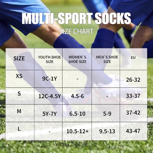 Image of GRAPMKTG 3 Pack Softball Soccer Socks Baseball Football Socks for Youth Men and Women