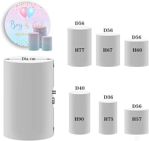Miniatura 9 de Fondo redondo de revelación de género para niños o niñas, fondo de globo de lunares azules y rosas, revelación de género, suministros de fiesta de