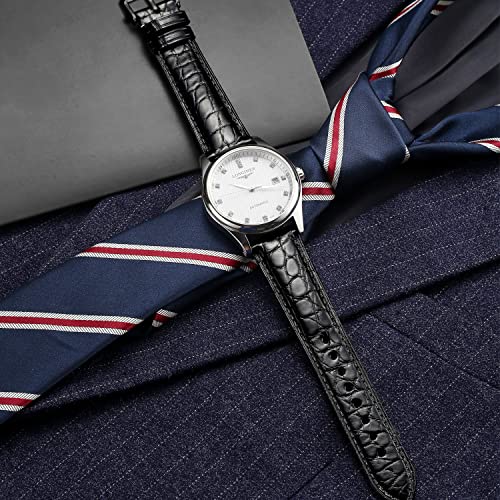Image of Moran Alligator Leather Quick Release Watch Band 18mm 19mm 20mm 22mm 23mm 24mm Replacement Genuine Crocodile Leather Loop SmartWatch Strap for Men Women