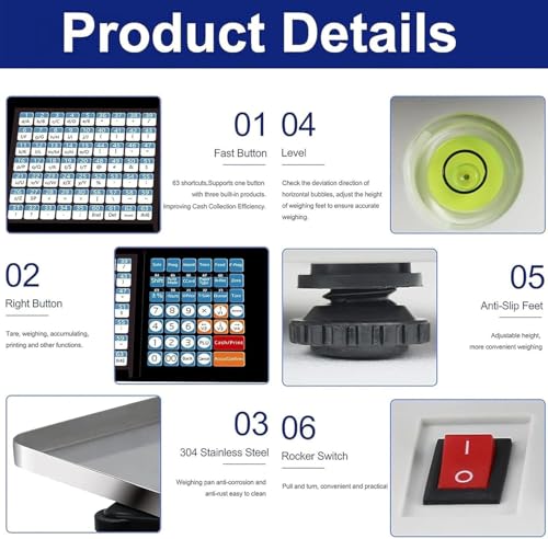 Báscula Digital con Código de Barras y Doble Pantalla LCD miniatura 4
