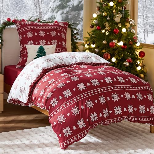 BEDSURE Bettwäsche 135x200 2teilig Weihnachts - Bettwäsche-Sets...