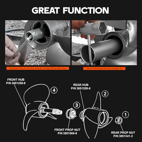 Image of Duo /Twin Prop Tool Kit Propeller Wrench for Volvo Penta D F Duoprop