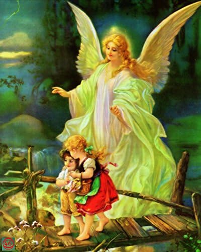 Amazon Com Guardian Angel Angel De La Guarda Foto Poster De Impresion 11 X 14 Hogar Y Cocina